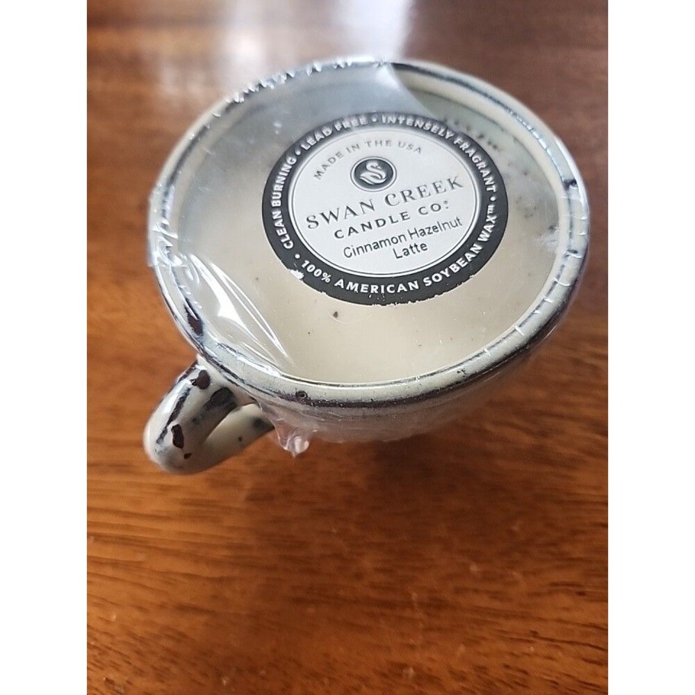 Swan Creek Candle Co. Cinnamon Hazelnut Latte Soy Wax Mug Candle 5 oz 28+ Hrs